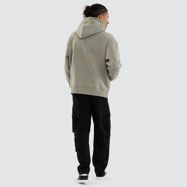 Model wears Gym Relaxed Hoodie in Grey Hoodies in Grey - Image 2