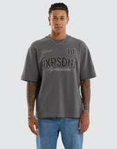 Warrior Loopback Oversized Tee Charcoal