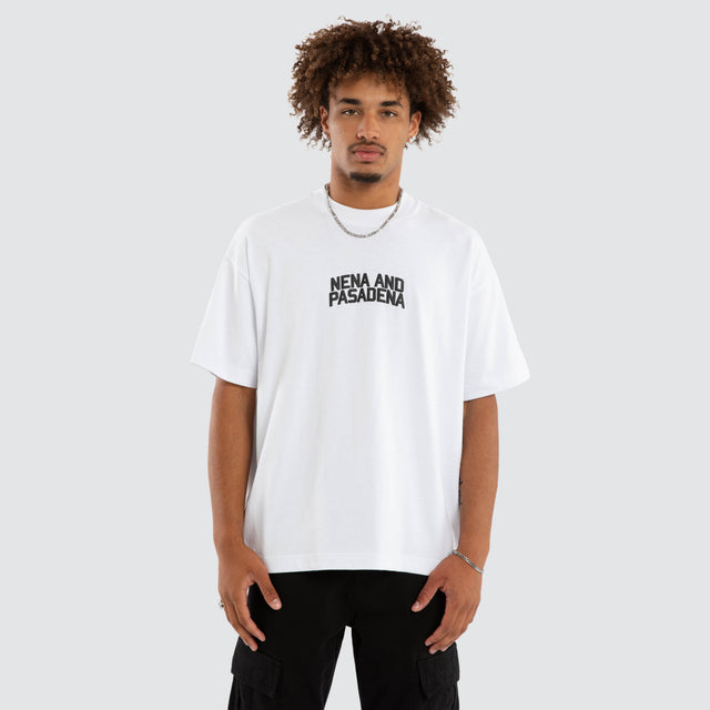 Model wears Performance Raptor Tee Optical White T-Shirts White – image 3