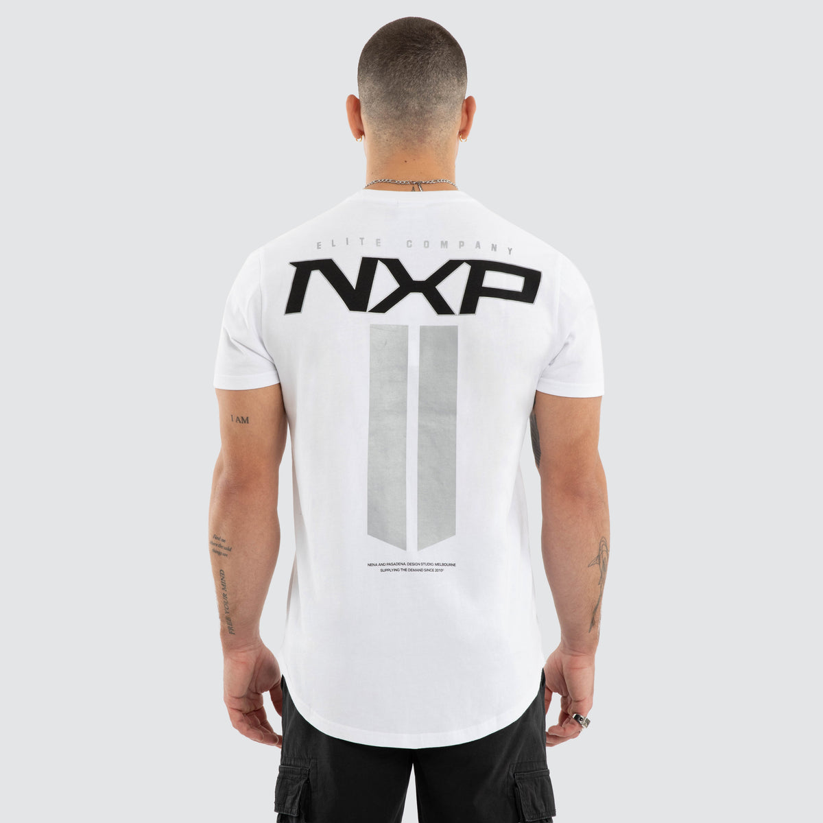Crew Curved Hem T-Shirt White | NXP