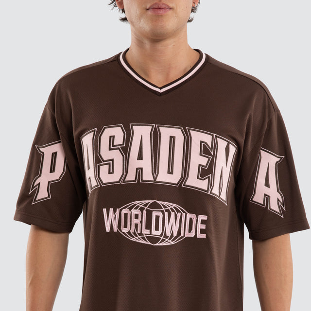 Model wears Forward Football Jersey Brown  Jerseys in Brown - Image 2