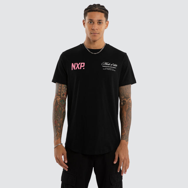 Riot Dual Curved Tee Jet Black