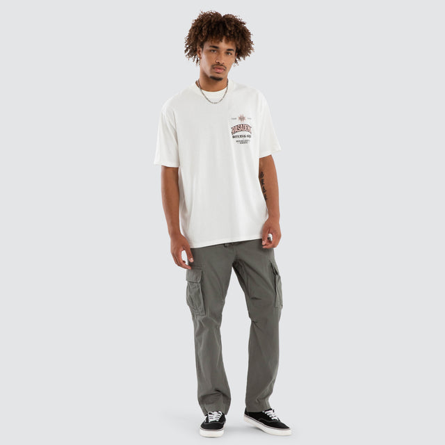 Model wears Albus Box Fit Tee Natural White T-Shirts White – image 5