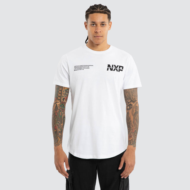 Caligo Dual Curved Tee Optical White