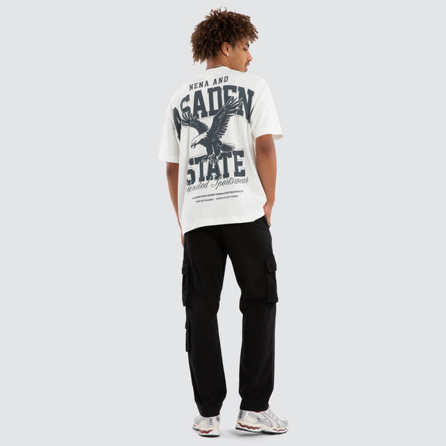 Model wears Semillon Raptor Tee Natural White T-Shirts White – image 4
