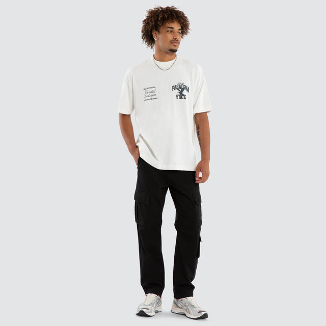 Model wears Semillon Raptor Tee Natural White T-Shirts White – image 5