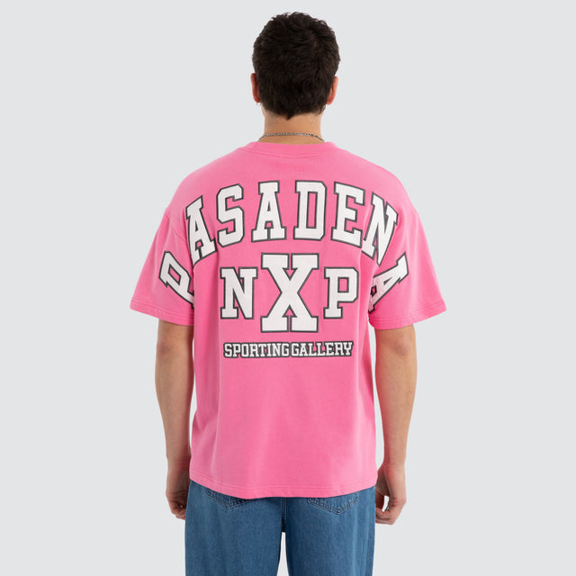 Model wears Elysara Loopback Raptor Tee Sachet Pink T-Shirts Pink – image 1