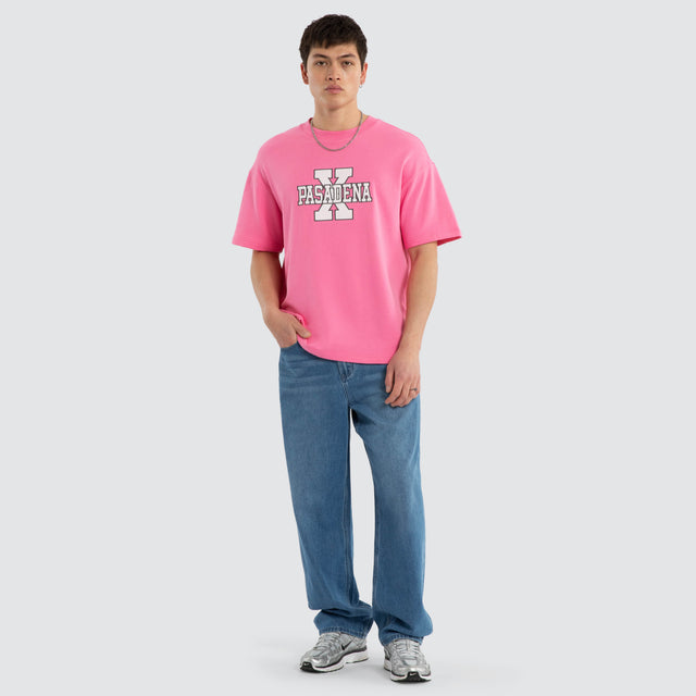 Model wears Elysara Loopback Raptor Tee Sachet Pink T-Shirts Pink – image 5