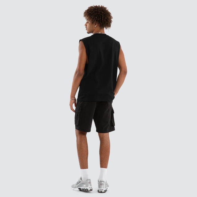 Model wears Vorthyx Raptor Muscle Jet Black Muscle Tees Black – image 4