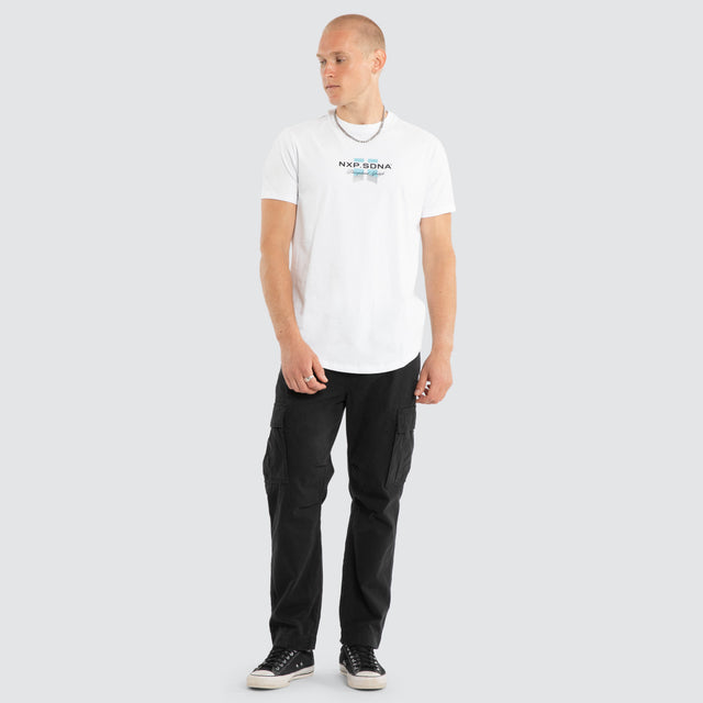 Lysis Dual Curved Tee Optical White