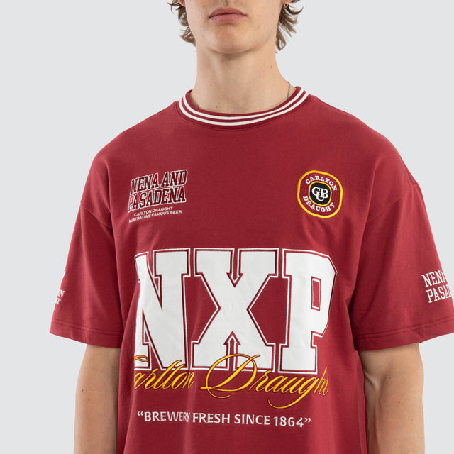 Spirits Loopback Raptor Tee Burgundy