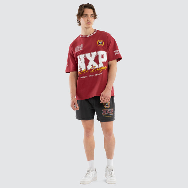 Spirits Loopback Raptor Tee Burgundy