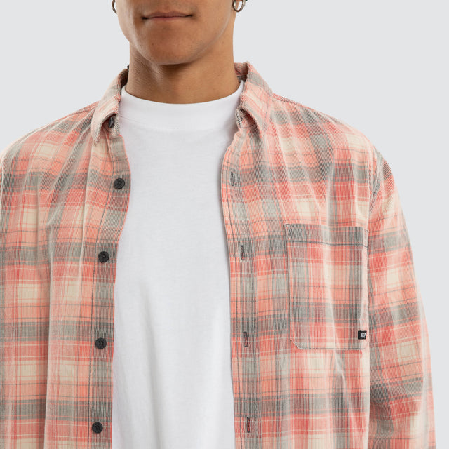 Boundary Longsleeve Shirt Poppy Red/Oatmeal Check