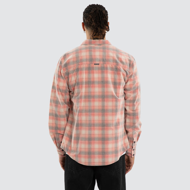 Boundary Longsleeve Shirt Poppy Red/Oatmeal Check
