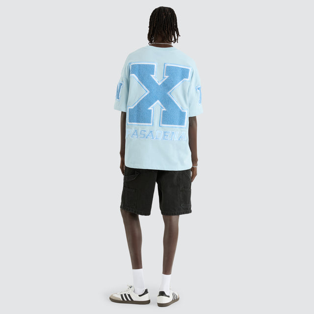 Big X Loopback Raptor Tee Baby Blue