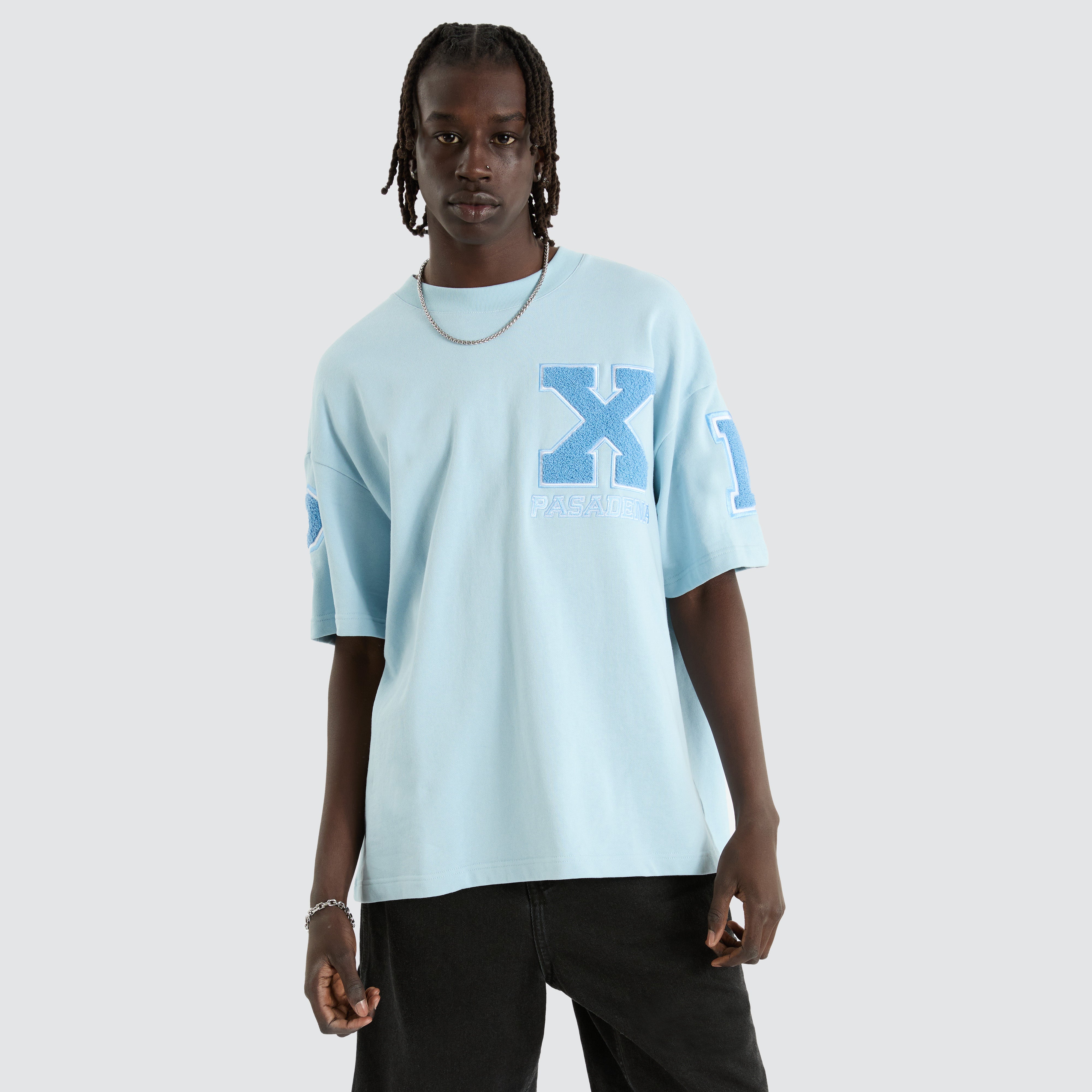 Big X Loopback Raptor Tee in Baby Blue | NXP