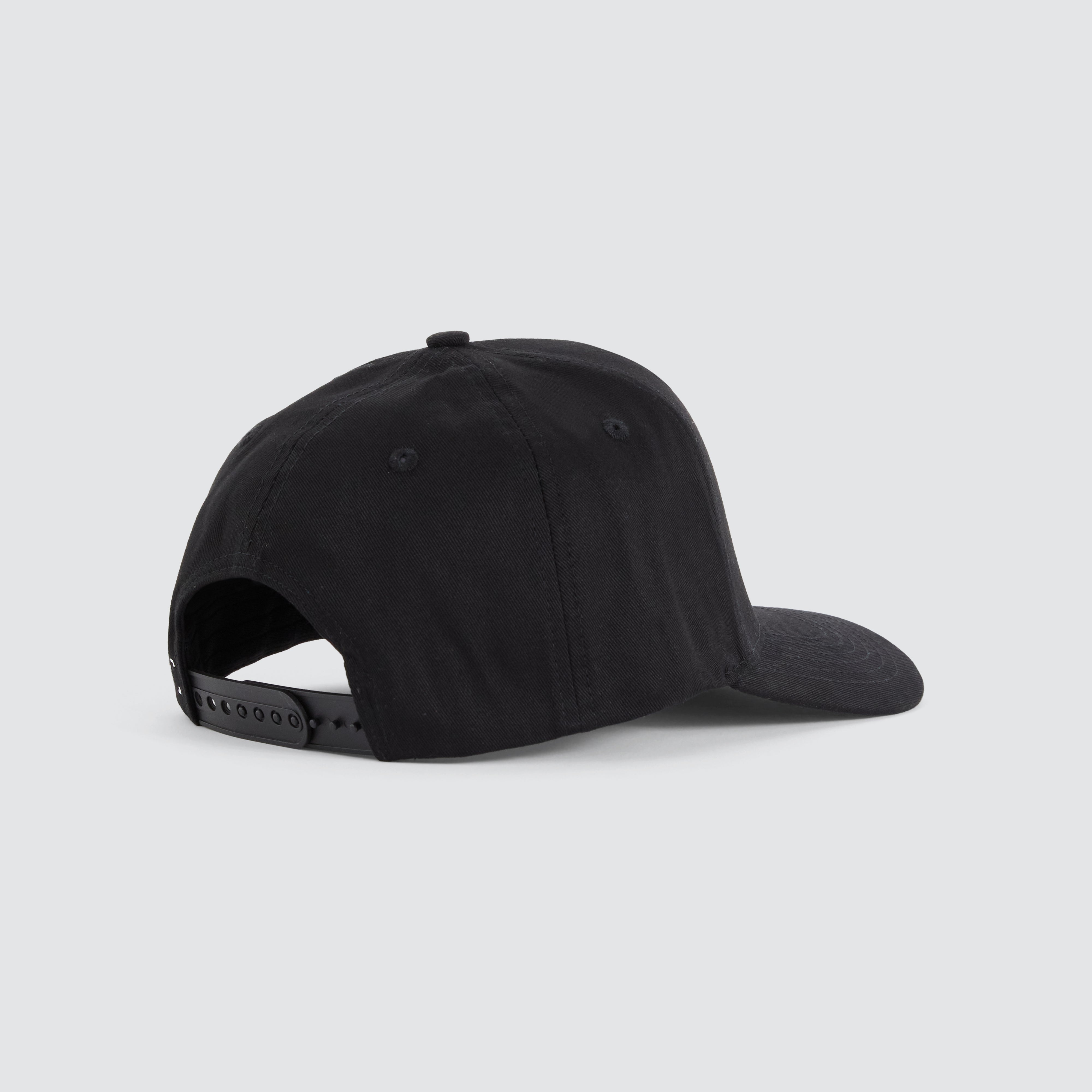 Overhead 5 Panel Curved Peak Cap in Black Nena And Pasadena