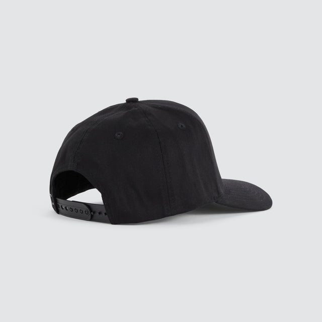 Overhead 5 Panel Curved Peak Cap Black