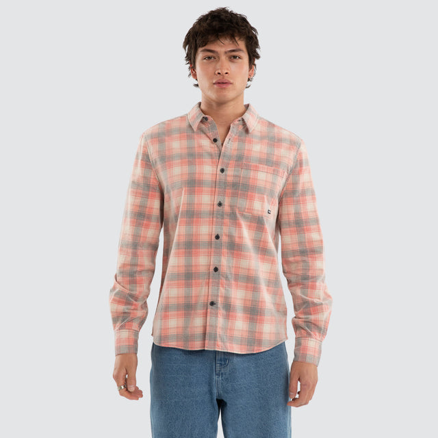 Frontier Longsleeve Shirt Poppy Red/Oatmeal Check