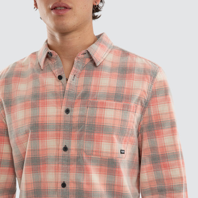Frontier Longsleeve Shirt Poppy Red/Oatmeal Check