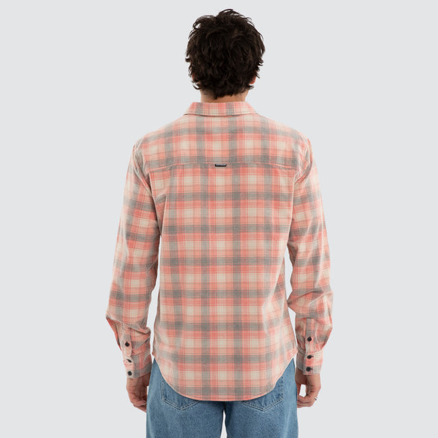 Frontier Longsleeve Shirt Poppy Red/Oatmeal Check