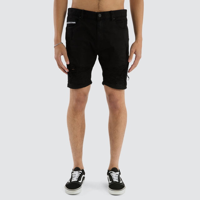 Spitfire Denim Shorts Jet Black
