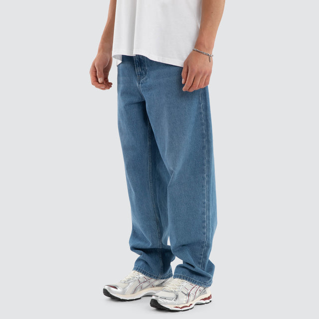 Drive Athletic Baggy Jean Washed Mid Blue