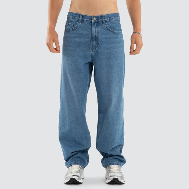 Drive Athletic Baggy Jean Washed Blue