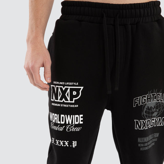 Forge Gym Trackpant Jet Black