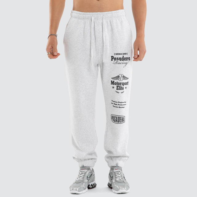 Model wears Parade Trackpant Grey  Trackpants in Grey - Image 3