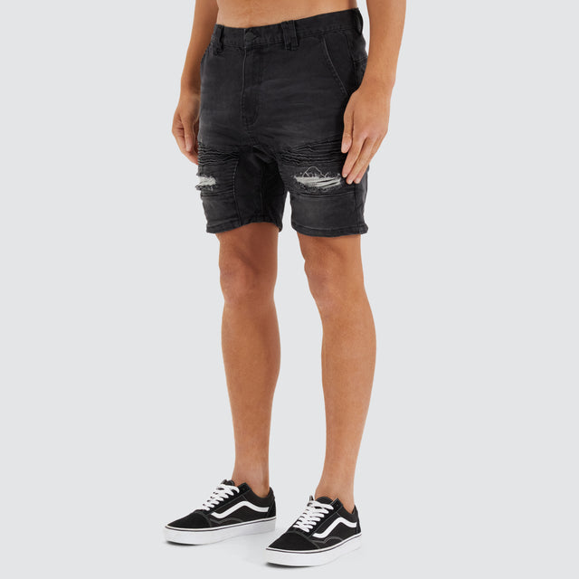 Viper Denim Short Heavy Metal