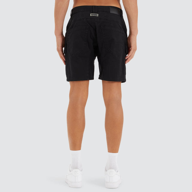 F100 Fine Twill Short Black