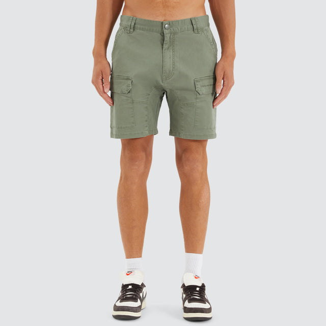 F100 Fine Twill Short Khaki