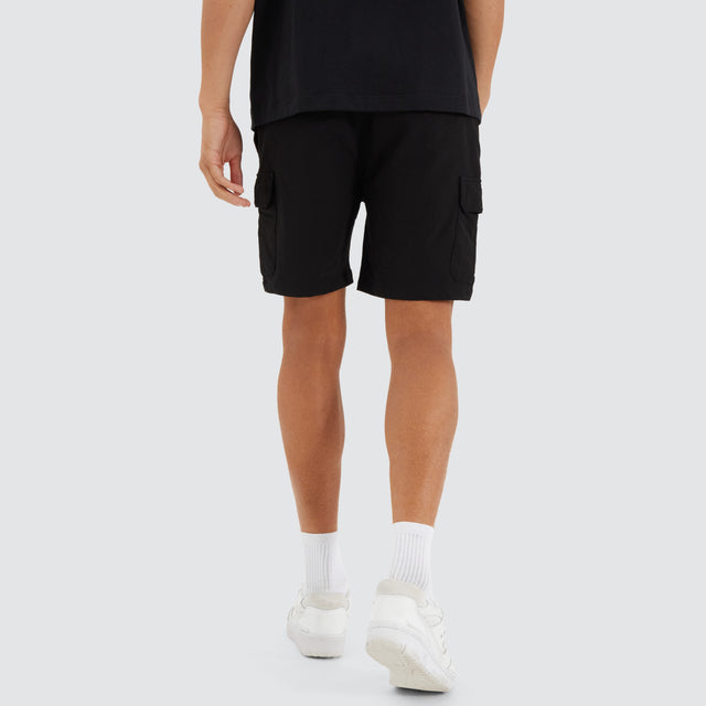 S150 Slim Stretch Cargo Short Black