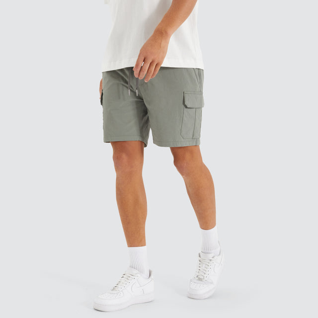 S150 Slim Stretch Cargo Short Slate Grey