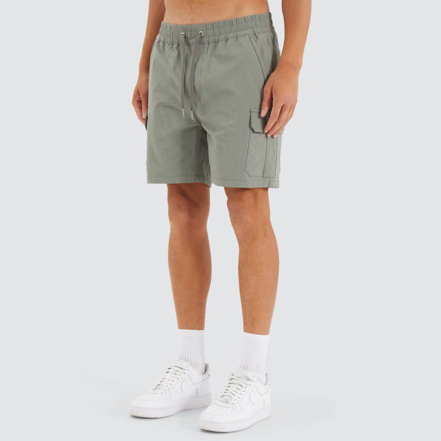 S150 Slim Stretch Cargo Short Slate Grey