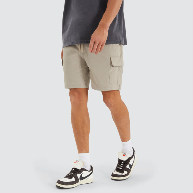 S150 Slim Strech Cargo Short Stone