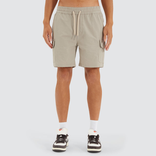 S150 Slim Strech Cargo Short Stone