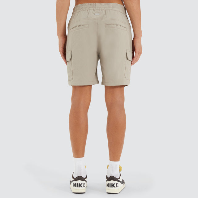 S150 Slim Strech Cargo Short Stone