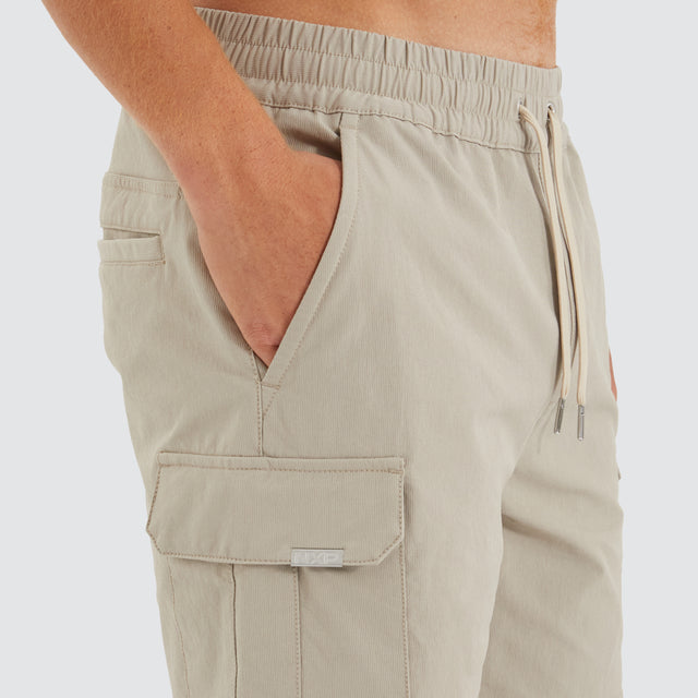 S150 Slim Strech Cargo Short Stone