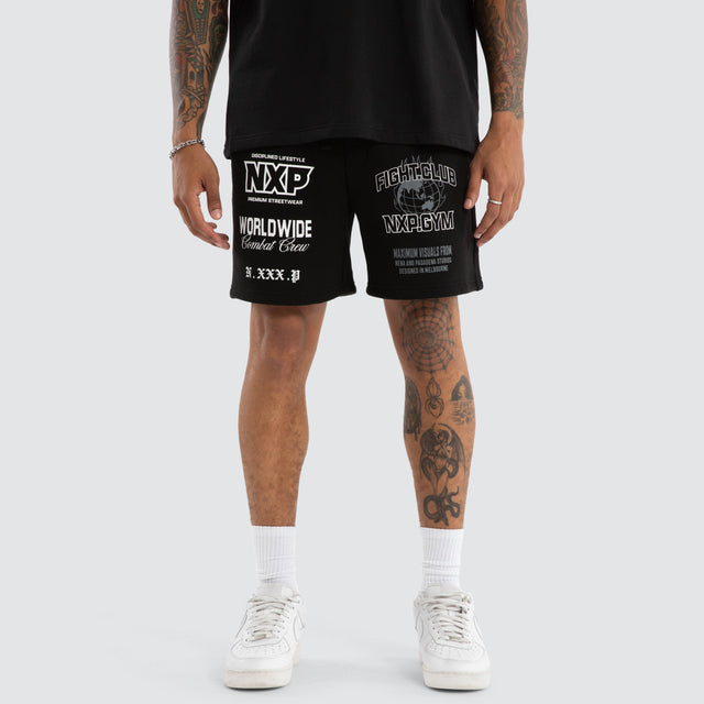 Forge Gym Trackshort Jet Black