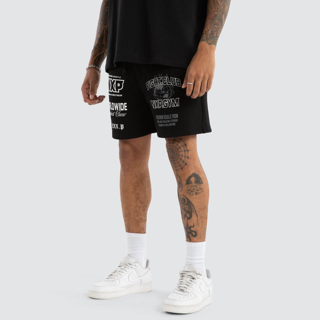 Forge Gym Trackshort Jet Black
