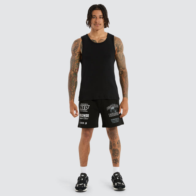 Forge Gym Trackshort Jet Black