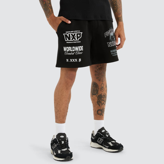 Forge Gym Trackshort Jet Black