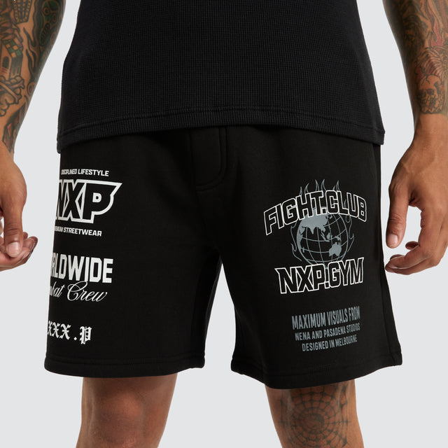 Forge Gym Trackshort Jet Black