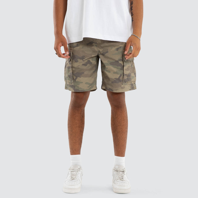 Model wears League Cargo Short Airwolf Camo Shorts Camo – image 3