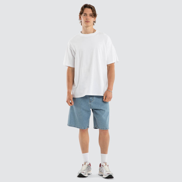 Dillon Denim Jort Mid Blue