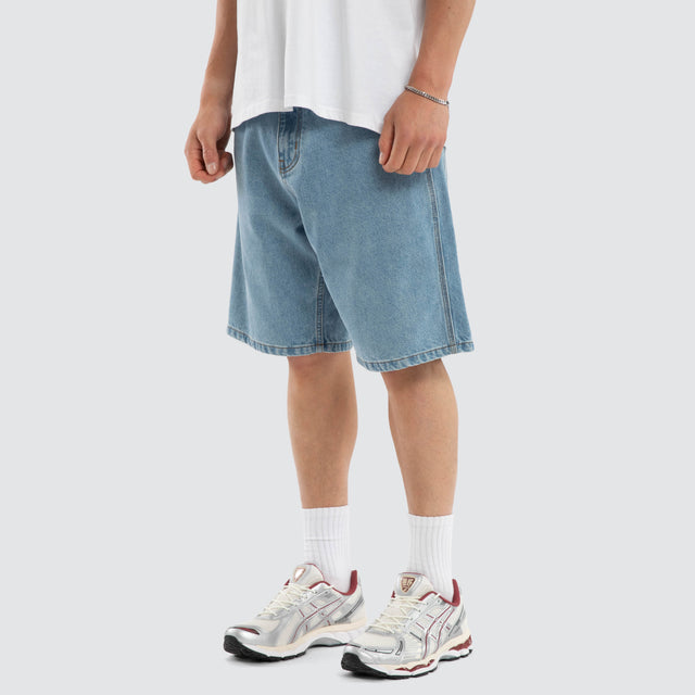 Dillon Denim Jort Mid Blue