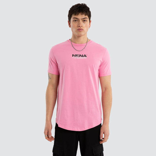 Veered Dual Curved Tee Sachet Pink