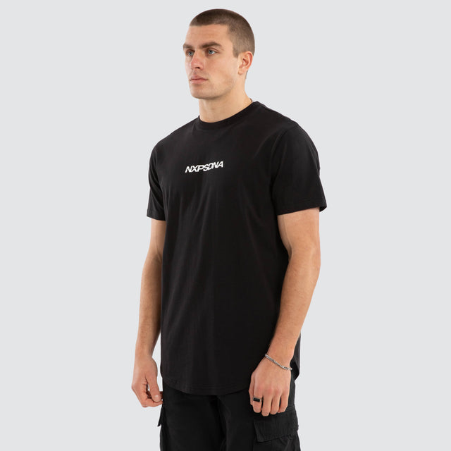 Jumpshot Dual Curved Tee Jet Black